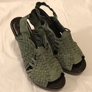7 FOR ALL MANKIND heeled platform sandals 8M